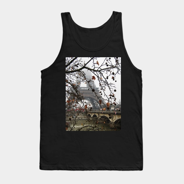 The Eiffel Tower in the Mist Tank Top by AlexaZari